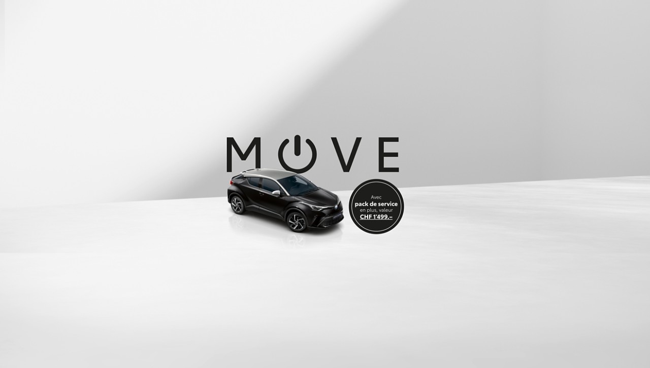 Toyota C-HR Move avec CHF 7'500.– d’avantage client et leasing 0,9%